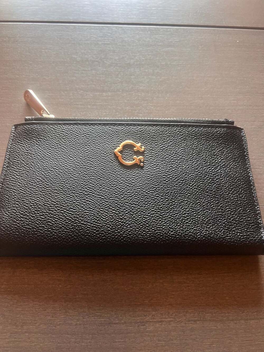 Coccinelle C-Me Grained Leather Wallet Noir